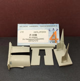 F-111B air intake model accessory parts, off-white plastic inserts and side panels