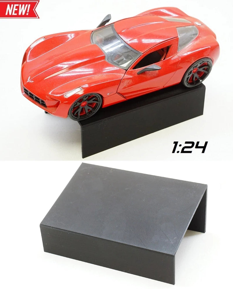 1/24 Scale Model Car Dispay Stand (1:24 Scale) Slanted 5.5" x 3.7" for Shelf