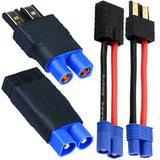 2 Pairs Battery Charger Adapter for Traxxas ID 1 x 1 x 0.5 inches, Black Battery