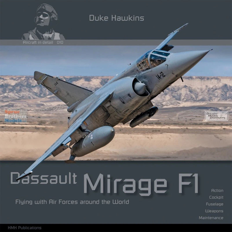 Duke Hawkins book featuring Dassault Mirage F.1 jet illustration on cover