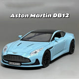 1:32 Aston Martin DB12 Diecast Model Car w/ Sound Light Pull-Back Toy Gift