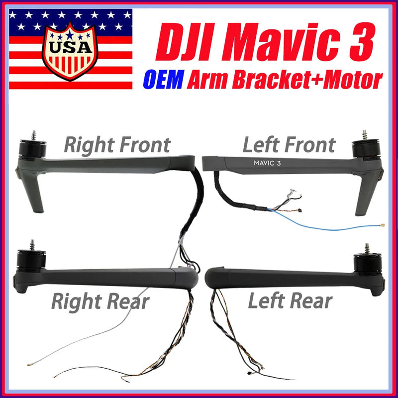 DJI Mavic 3 arm bracket cover set (front/rear, left/right) with motors