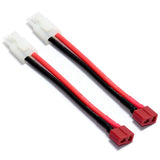 2PCS T-plug Female convert TO KET-2P Male 14awg silicone wire RC model cable Converter