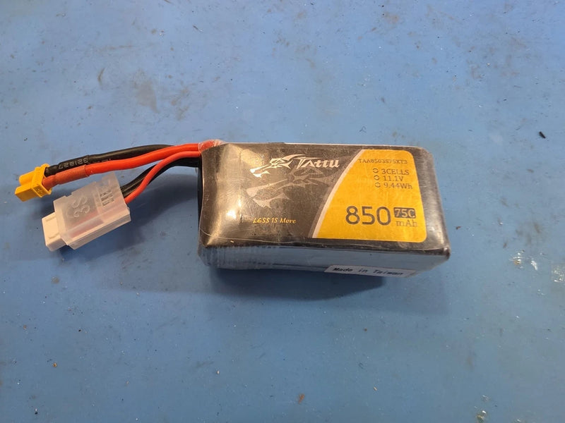 TATTU TA-75C-850-3S1P-XT60 LiPo Battery 11.1v Battery