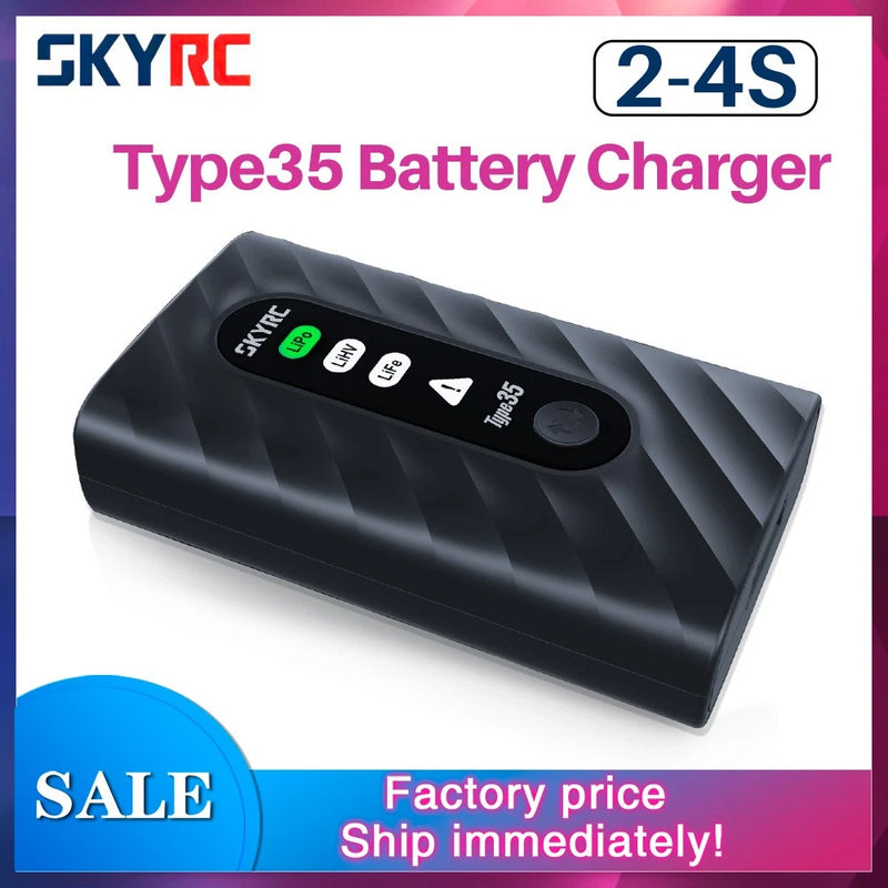 SKYRC Type35 35W battery charger, black 2-4S with front button display