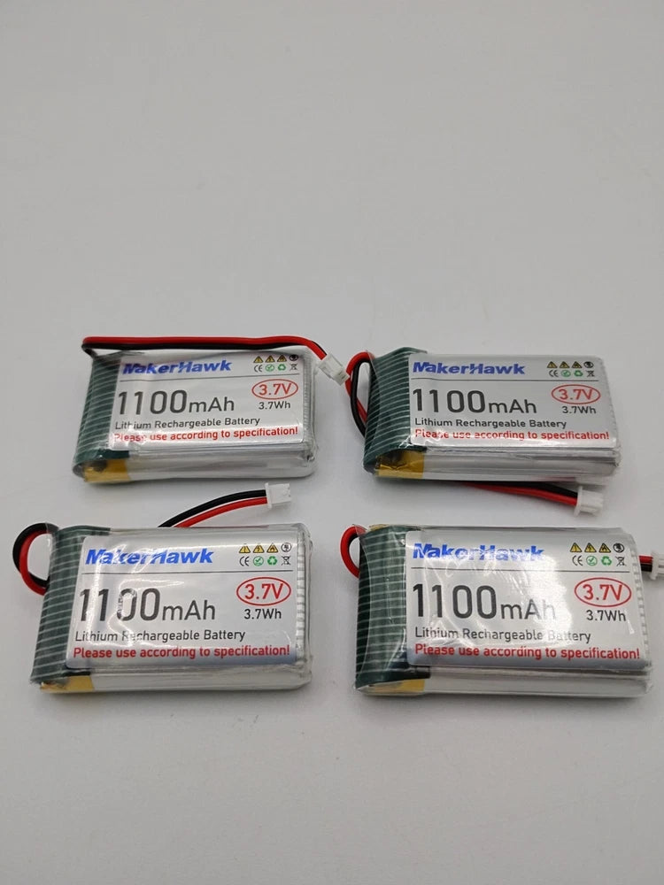 MakerHawk 3.7V 1100mAh LiPo Battery 102540 Rechargeable 1S Lithium Polymer... Battery