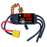80A Brushless ESC for 2-6S RC Fixed-Wing Aircraft & Helicopters, 5V/6A SBEC, XT9