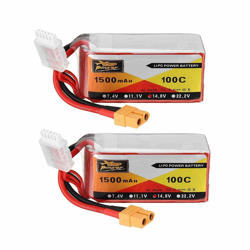 ZOP POWER 14.8V 1500mAh 100C 4S Lipo Battery XT60 Eachine Wizard X220S FPV Racer