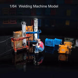 1/64 Diorama Diecast Car Garage Repair Electric Welding Machine Workshop Display