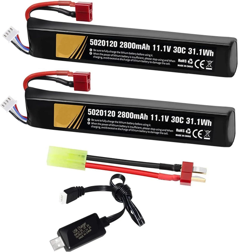 11.1V 2800mAh 30C Lipo battery with charger for Soft bullet gun toy special core Battery