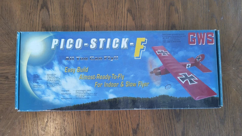 GWS Pico-Stick-F RC airplane with electronics