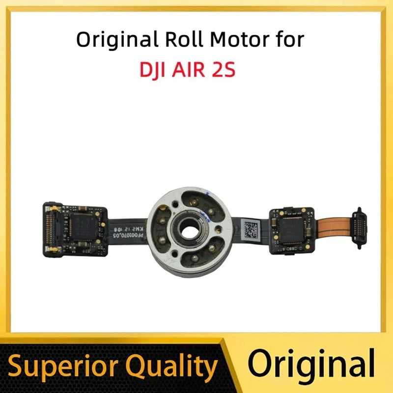 Original roll motor for gimbal camera assembly with circuit board and ribbon cable, DJI Mavic Air 2S