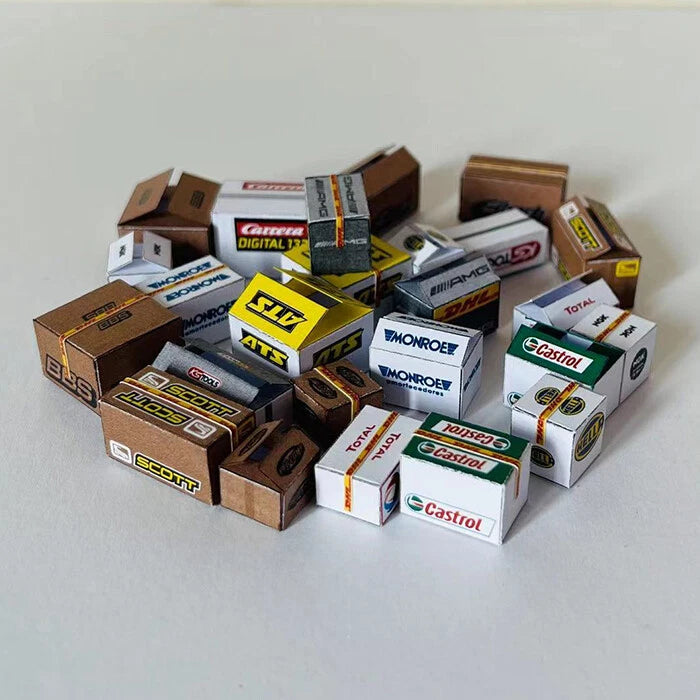 Diorama 1/64 Express Box Model Car Garage Parking Lot Scene Display Props Model