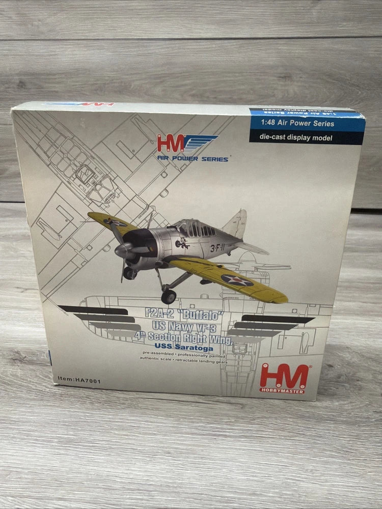 Hobby Master 1:48 Air Power Series F2A-2 Buffalo US Navy VF-3 Diecast HA7001
