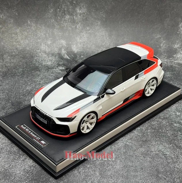 MOTORHELIX MH 1:18 Audi RS6 Avant GT Motul Resin Diecast Model Car Kid Toy White