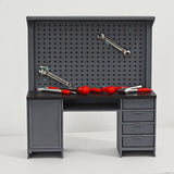 Diorama 1/18 Garage Workbench Model Repair Workshop Scene Prop Model Accessories