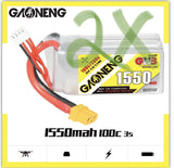 3s LiPo 11.1v 1550mah 100C/200C XT60 Battery GNB for RC Car Boat FPV Drone