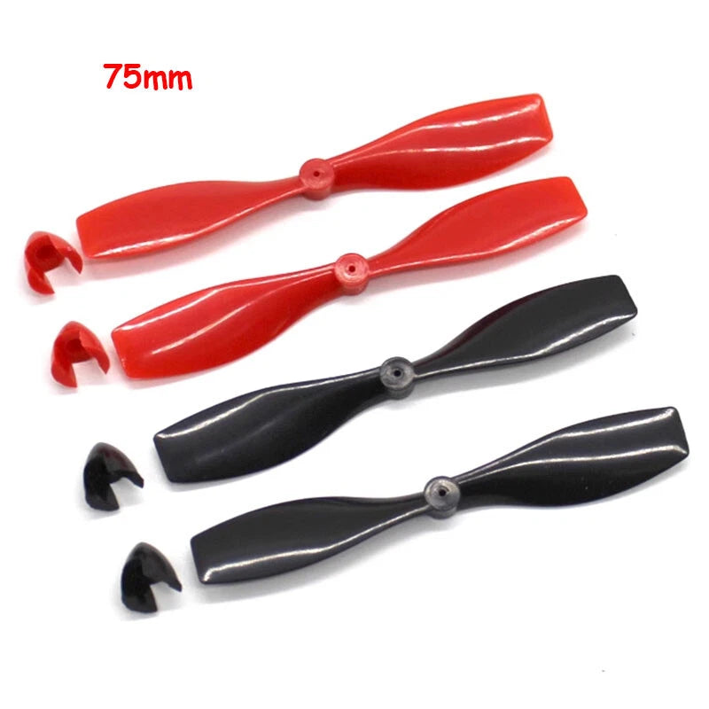 75mm Red/Black Plastic Propeller Props For 1mm Shaft RC Model DIY Aircraft Drone