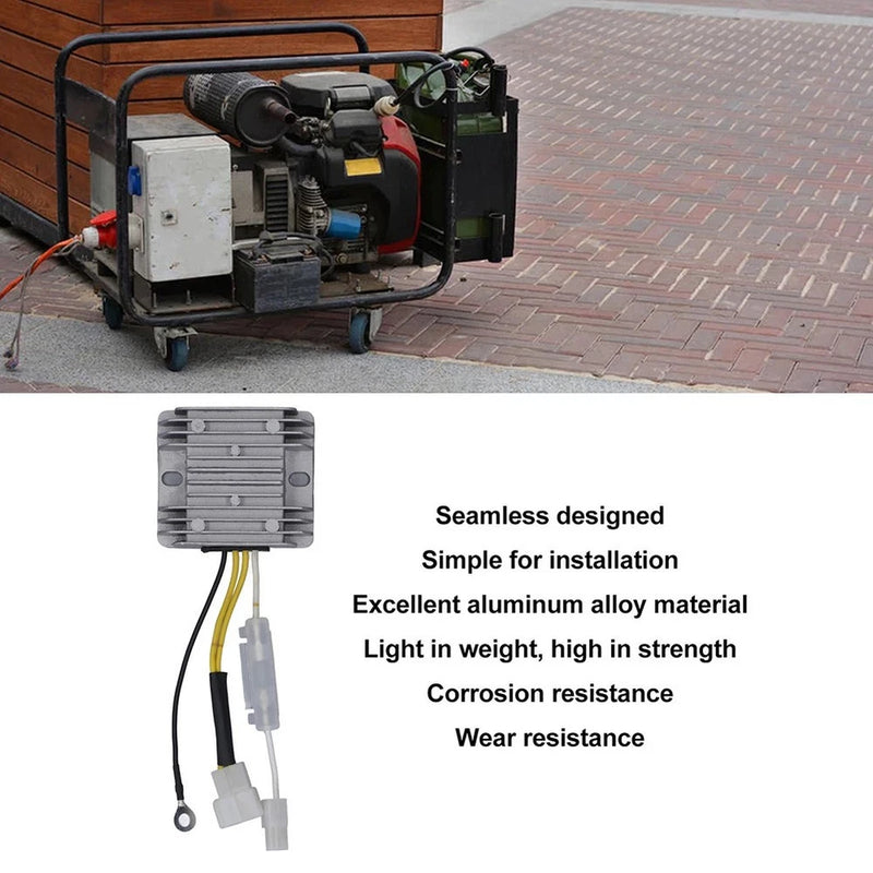 5KW Generator Engine Voltage Regulator 12V DC 4 Wire Aluminum Alloy Model 186F