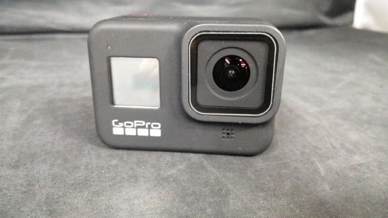 GOPRO HERO8 action camera, dark gray body with front lens and display