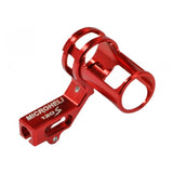 Microheli aluminum tail motor mount, red anodized aluminum with mounting holes