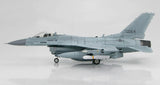 Hobby Master 1/72 KF-16C Fighting Falcon model jet in light gray and blue, on landing gear