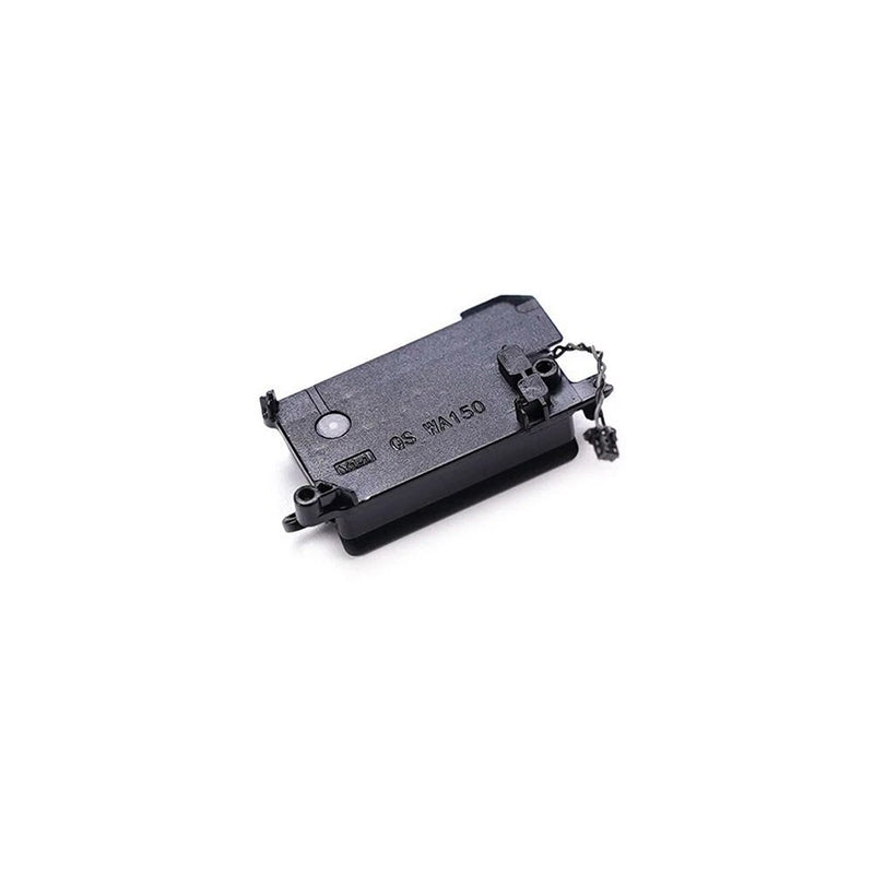 Speaker drone accessory, compact dark gray module with cable and mounting clip