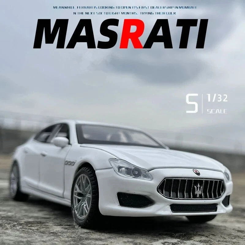 1.32 Maserati Quattroporte Diecast Car Alloy Model Sound & Light Kids Toy Gift