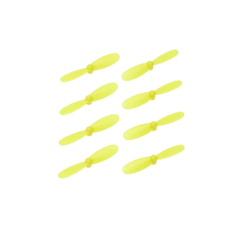 Drone propellers set, yellow blades with central hubs, multiple pieces