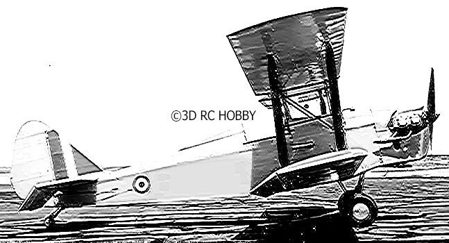 Currie Wot Biplane 44" WS RC Airplane Laser Cut Balsa Ply Short Kit W/ Plans