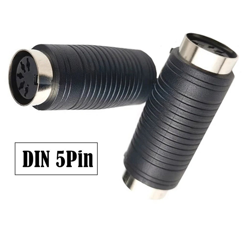 2x 5 Pin DIN MIDI Female Coupler Audio Amplifier Gender Changer Adapter Extender