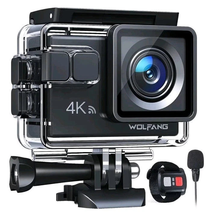 Wolfgang GA200 Action Camera 4K. Waterproof Ultra HD Recording NEW