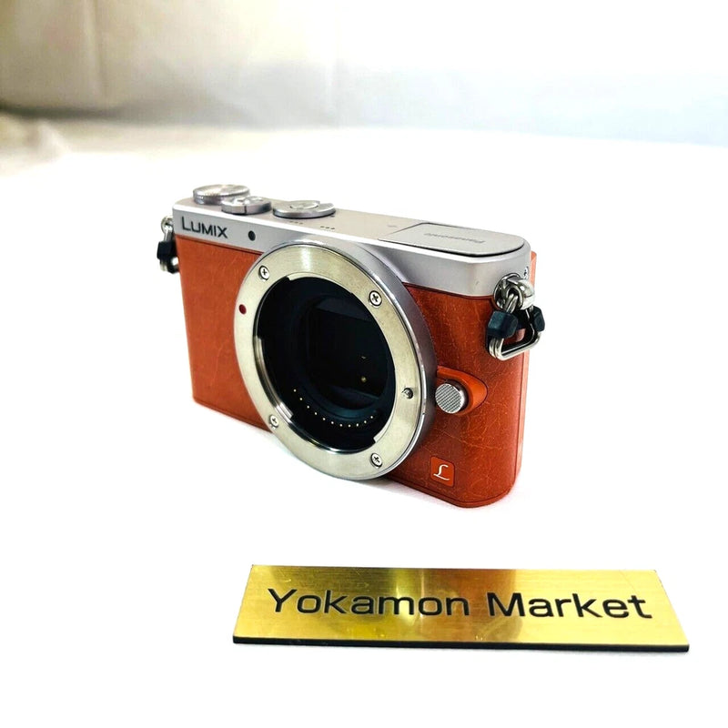 Panasonic Lumix DMC-GM1 Digital Camera Orange Battery + Charger Used