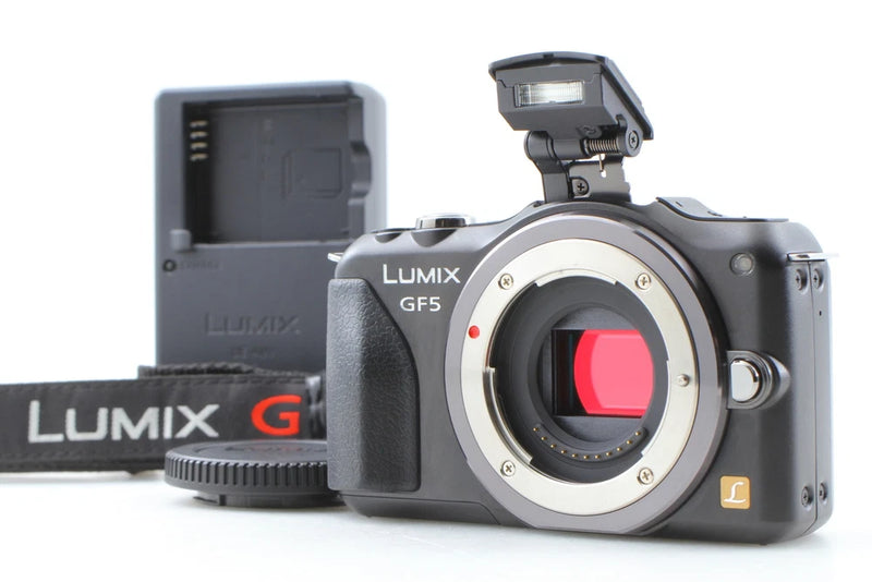 SH:597 [Near MINT] Panasonic LUMIX DMC-GF5 Black Digital Camera Body From JAPAN