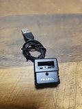 Propel drone charger with USB cable, rectangular black power module