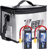 7.4V 50C 2200mAh 2S RC Lipo Battery with XT60 Plug 2 Pack Batteries with 1 Pcs Battery