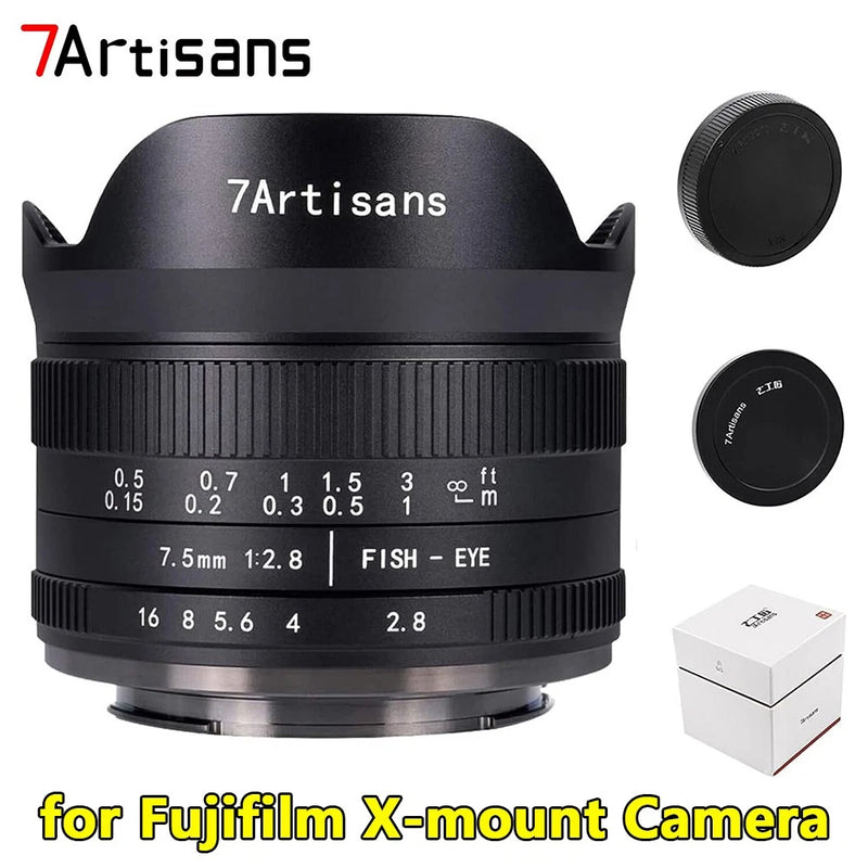 7artisans 7.5mm f2.8 Mark II APS-C Manual Focus Lens for Fujifilm X-mount Camera