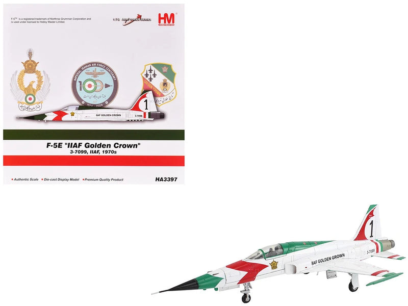 Hobby Master 1/72 Northrop F-5E Tiger II model aircraft, white with red and green markings