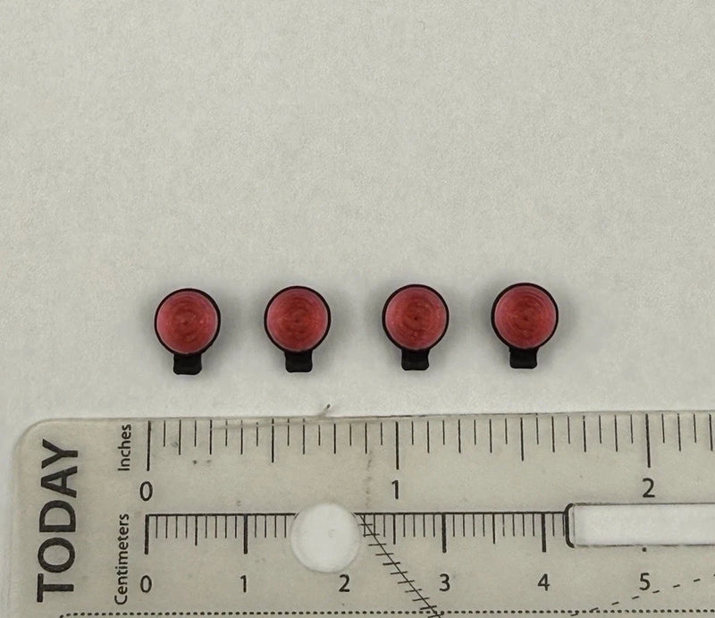 1/24 25 Scale Model Non Functional Red Vintage Round Light 2437