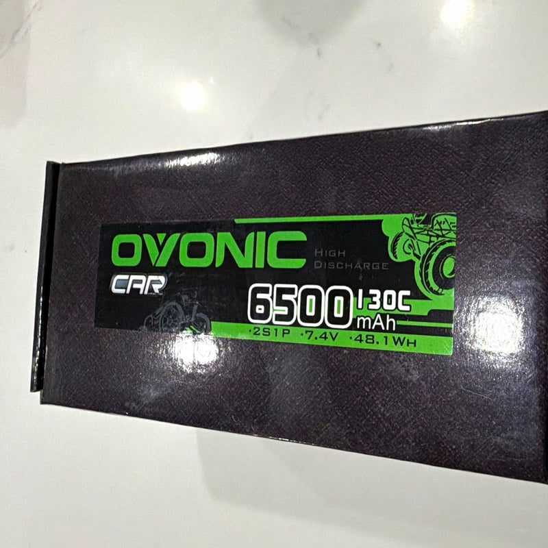 Ovonic LiPo 2S1P Battery Pack 7.4V 6500mAh 130C RC w/ MPN X004D9W5DF Battery