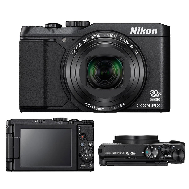 Nikon COOLPIX S9900 Digital Camera 16MP 30x Optical zoom Black Wi-Fi&NFC A