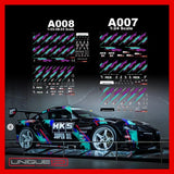 HKS Racing Team Water Slide Decal All Scale RC Model Dicast Hot #A007-008