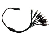 1 Female input to 8 male output Power supply Splitter converter 4 DC 12v camera