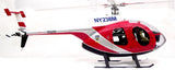 700 size MD500E police red painting RC Helicopter Fuselage KIT scale