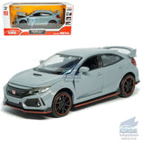 Honda Civic Type R 1/32 Scale Model Car Diecast Toy Vehicle Gift Collection Gray Battery