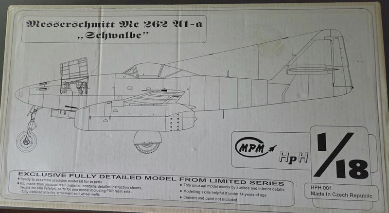 HpH/MpM 1/18 Me-262 U1A  "Schwable "