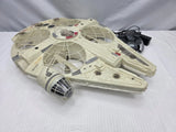 Millennium Falcon XL RC drone spaceship, tan and gray with cockpit and landing ramp