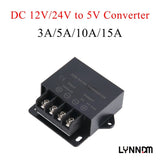 DC 12V-24V to 5V 3/5/10/15A Step Down Buck Converter Regulator Reducer