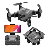 Mini Folding Drone with HD Camera, 10 Min Flight, 2.4G Remote, Portable, 14+