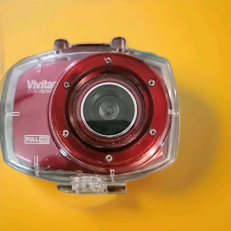 Vivitar DVR 787D Action Camera Sport Edition Red See Photos Gently Used